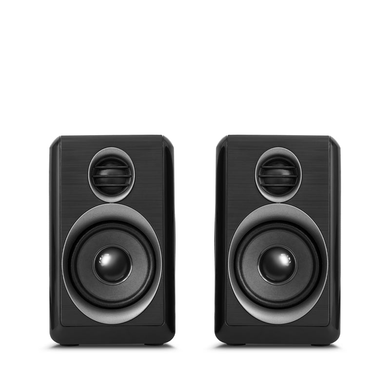 PARLANTE 2.0 MICRONICS IRON MIC S314B | 3.5MM | USB | RGB | NEGRO