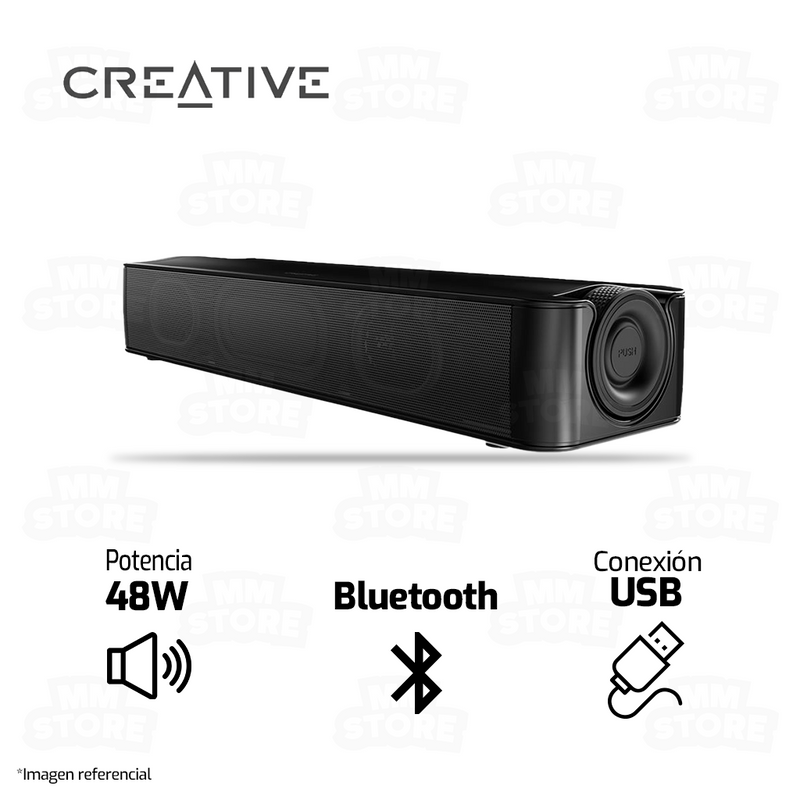 PARLANTE 2.0 CREATIVE STAGE SE SOUND BAR | BLUETOOTH | 48W | USB