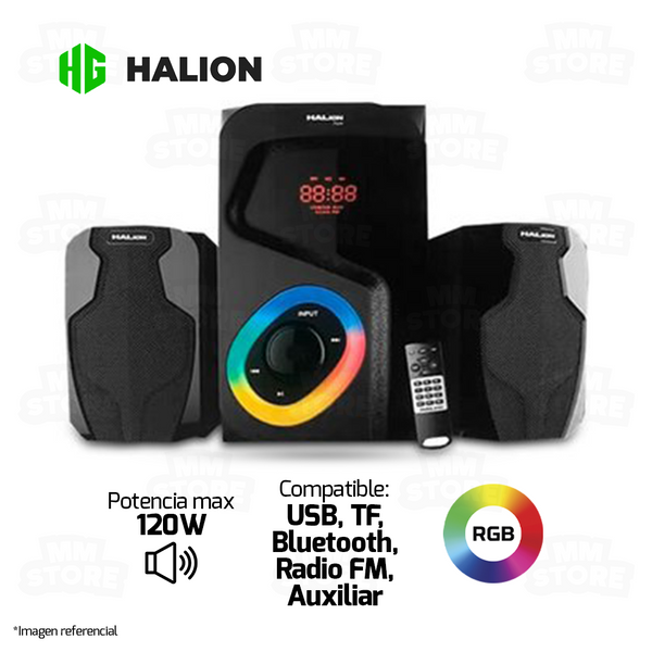 PARLANTE 2.1 HALION NEON HA-F70 | 120W | RGB