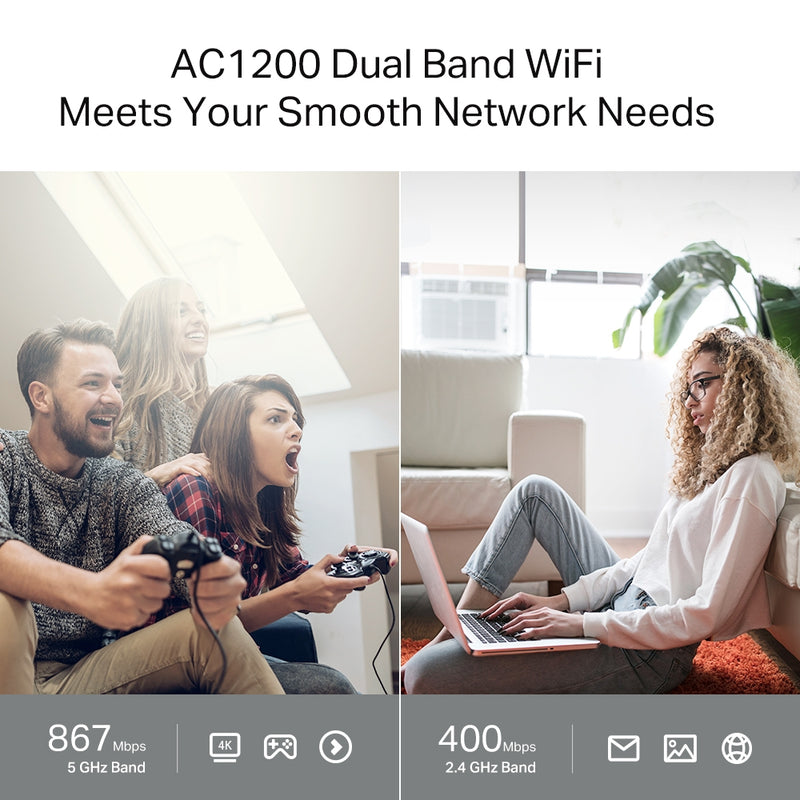 ROUTER TP-LINK AC1200 ARCHER C64 | 5Ghz - 2.4Ghz | 4 ANTENAS