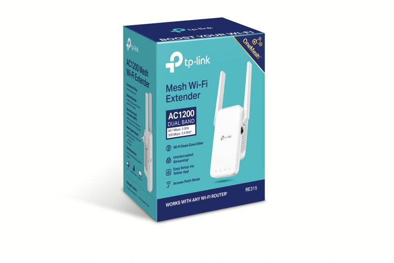 EXTENSOR TP-LINK RE315 AC1200 | 5Ghz - 2.5Ghz | EXTENSOR DE RANGO | 2 ANTENAS