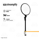 RO DE LUZ PANEL STREAMPLIFY GLOW LIGHT 14 | 14 PULGADAS | MONTURA