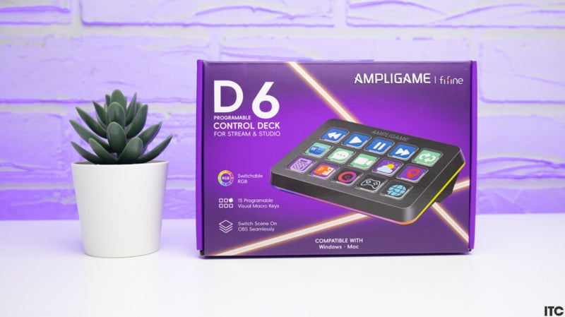 STREAMING DECK FIFINE D6 | LCD | 15 TECLAS | NEGRO