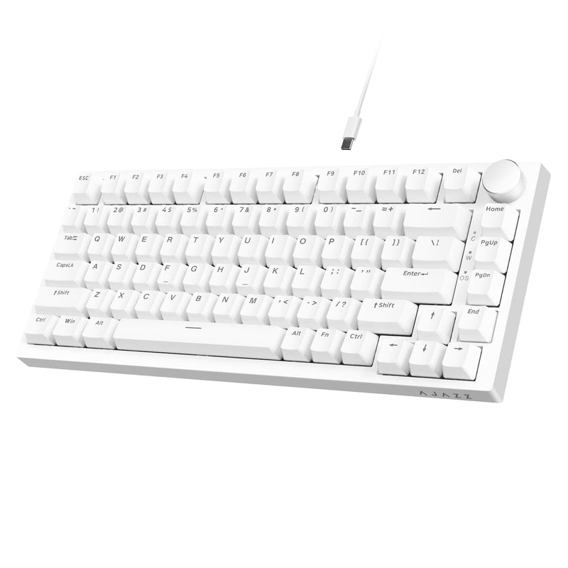 TECLADO AJAZZ AK820 | CABLEADO | ILUMINACION AZUL| SW-BLUE | BLANCO