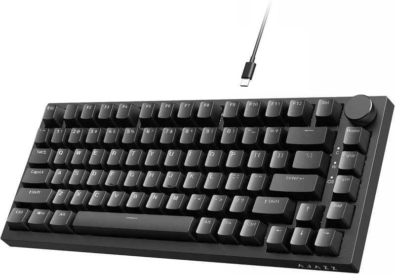 TECLADO AJAZZ AK820 | CABLEADO | ILUMINACION BLANCA | SW-RED | NEGRO