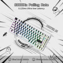 TECLADO ATTACK SHARK X82 PRO HE | INALAMBRICO | MAGNETICO | RGB | BLANCO - COMIC