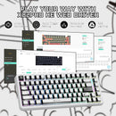 TECLADO ATTACK SHARK X82 PRO HE | INALAMBRICO | MAGNETICO | RGB | BLANCO - COMIC