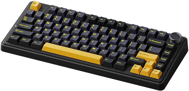 PREVENTA - TECLADO AULA F75 | INALAMBRICO |  MECANICO | SW-GRAY | RGB | NEGRO-AMARILLO