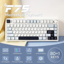 TECLADO AULA F75 | INALAMBRICO | INGLES | MECANICO | SW-GREEN | RGB | BLANCO-CELESTE-NEGRO