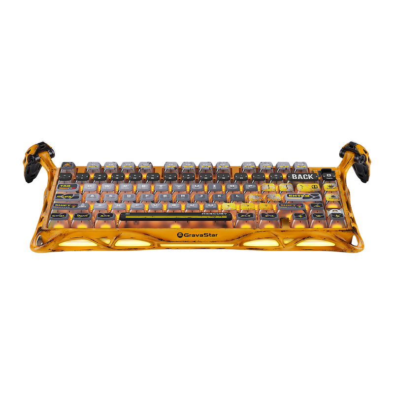 TECLADO GRAVASTAR MERCURY K1 PRO | RGB | INALAMBRICO | SW GRAVASTAR X KAILH | BATTLE WORN YELLOW | PREVENTA