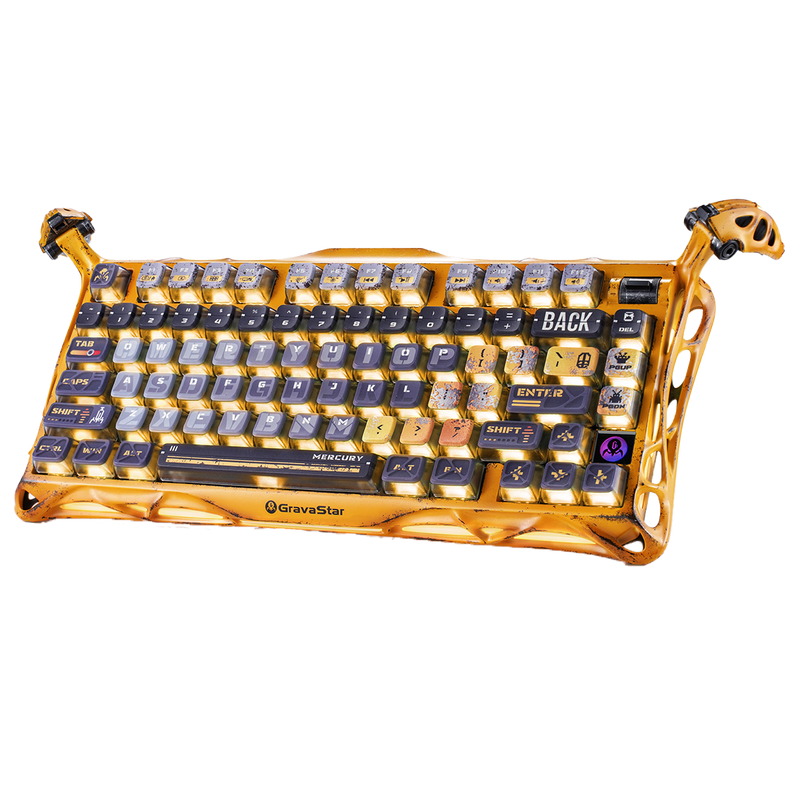 TECLADO GRAVASTAR MERCURY K1 PRO | RGB | INALAMBRICO | SW GRAVASTAR X KAILH | BATTLE WORN YELLOW | PREVENTA