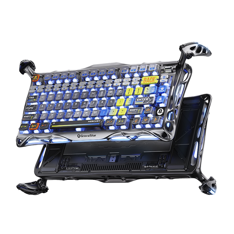 TECLADO GRAVASTAR MERCURY K1 PRO | RGB | INALAMBRICO | SW GRAVASTAR X KAILH | INTERSTELLAR-SILVER | PREVENTA