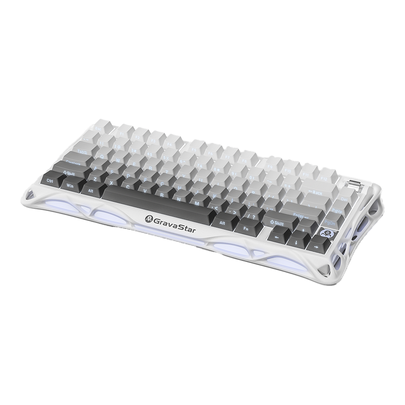 TECLADO GRAVASTAR MERCURY K1 | RGB | INALAMBRICO | SW GRAVASTAR X KAILH| BLANCO-DEGRADADO | PREVENTA