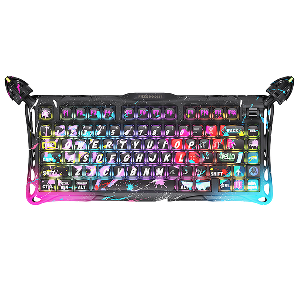 TECLADO GRAVASTAR MERCURY V75 PRO | RGB | MAGNETICO| SW GRAVASTAR X GATERON JADE PRO | NEON GRAFFITI | PREVENTA