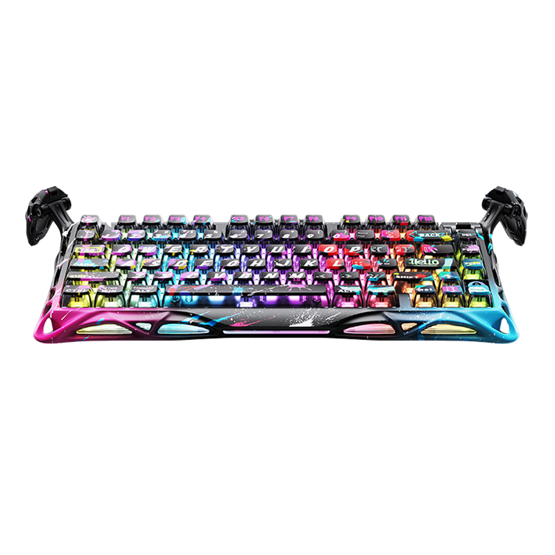TECLADO GRAVASTAR MERCURY V75 PRO | RGB | MAGNETICO| SW GRAVASTAR X GATERON JADE PRO | NEON GRAFFITI | PREVENTA
