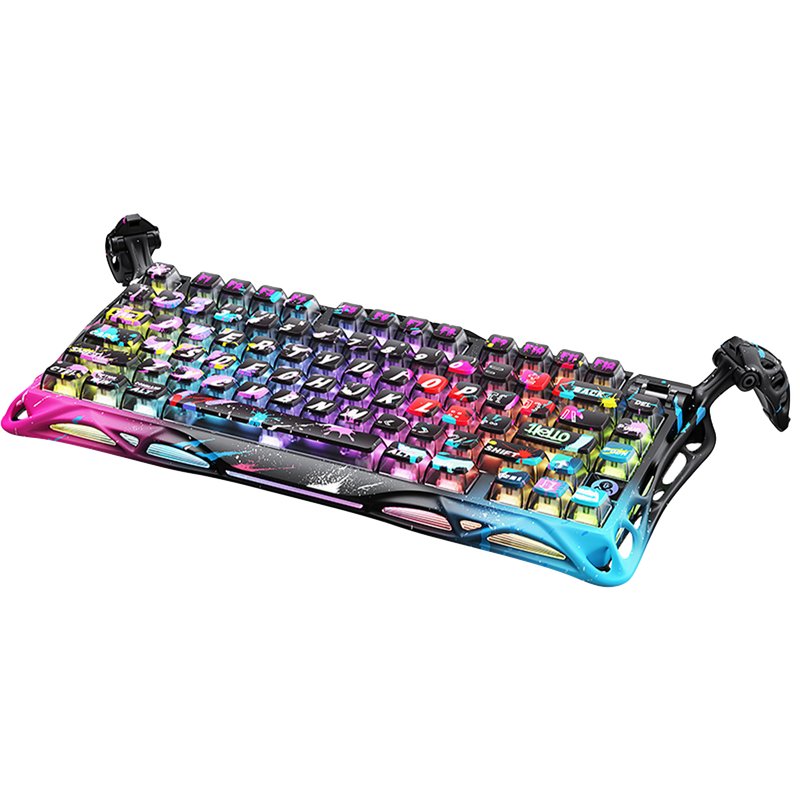 TECLADO GRAVASTAR MERCURY V75 PRO | RGB | MAGNETICO| SW GRAVASTAR X GATERON JADE PRO | NEON GRAFFITI | PREVENTA