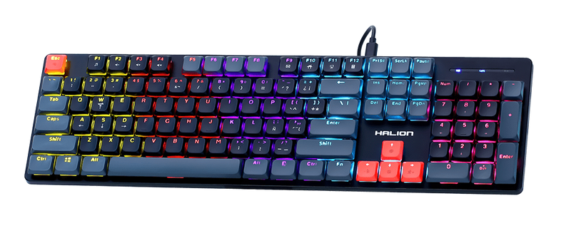 TECLADO HALION DROGO-GR HA-K947G | MECANICO | SW-RED | RAINBOW