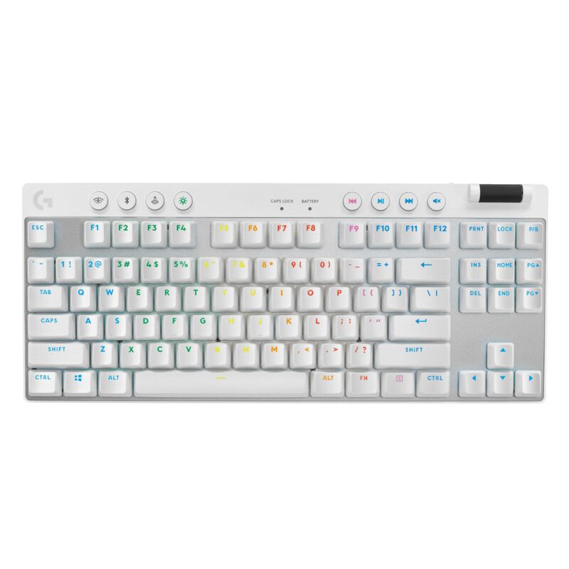 TECLADO LOGITECH GPRO X TKL | INALAMBRICO | MECANICO | GX-BROWN TACTILE | BLANCO