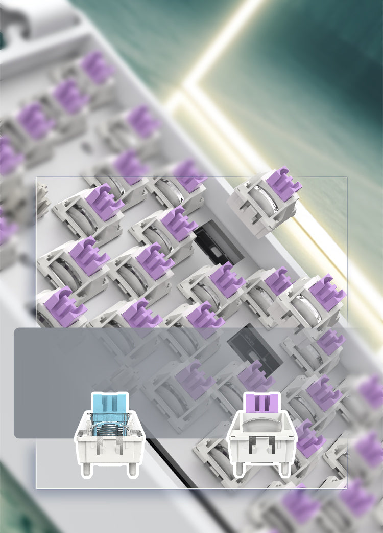 TECLADO MAGNÉTICO IROK CAROTMAS MER68 | SW-PURPLE | RGB | CABLEADO | ROSADO DEGRADADO