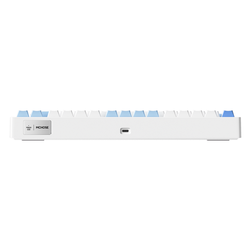 TECLADO MCHOSE G75| INALAMBRICO | MECANICO | SW CABBAGE TOFU V2 | RGB | BLANCO - CELESTE - AZUL