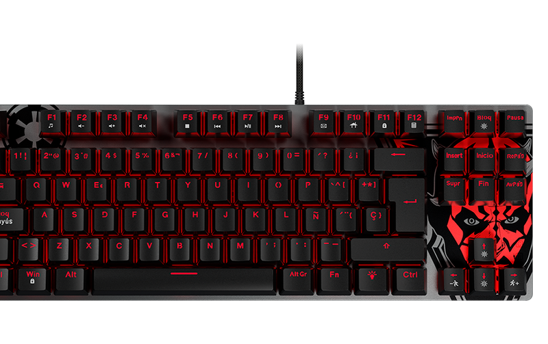 TECLADO PRIMUS BALLISTA81T PKS-S080DS-S | MECANICO | SW-RED | LUZ ROJA