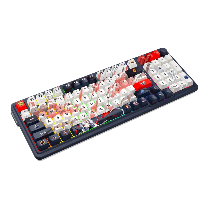 TECLADO REDRAGON EISA PRO K686 ANIME | INGLES | INALAMBRICO |SW- MINT| RGB |NEGRO- BLANCO