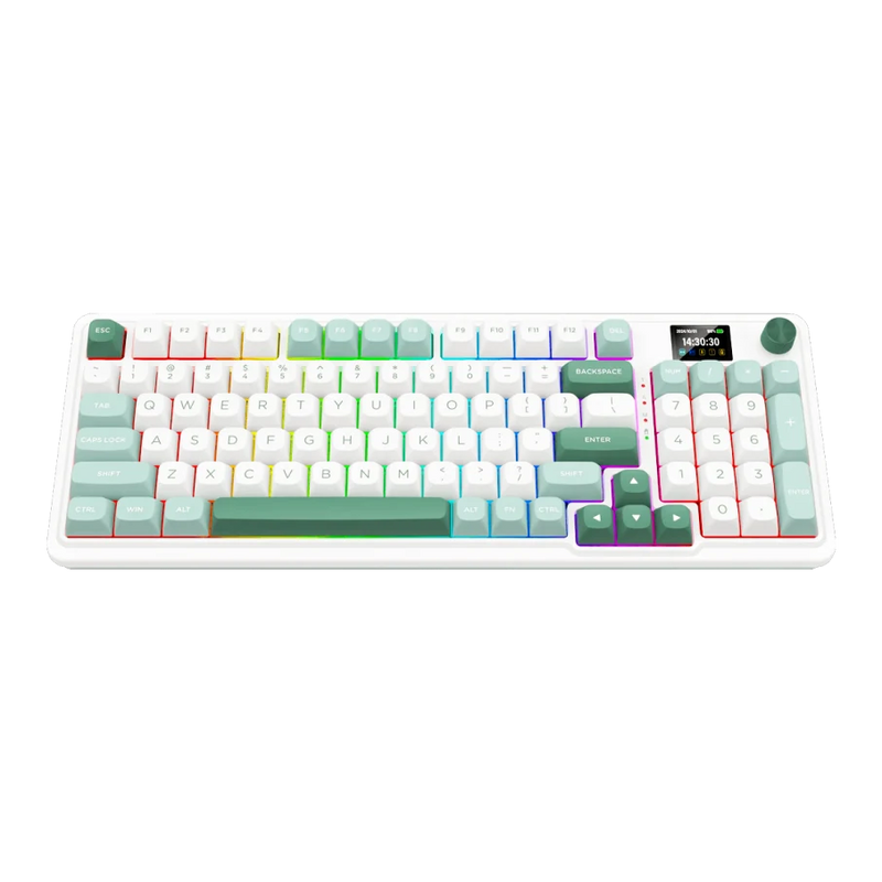 TECLADO REDRAGON GALATIN PRO K719WG | INGLES | INALAMBRICO | SW-MINT | RGB | BLANCO-VERDE