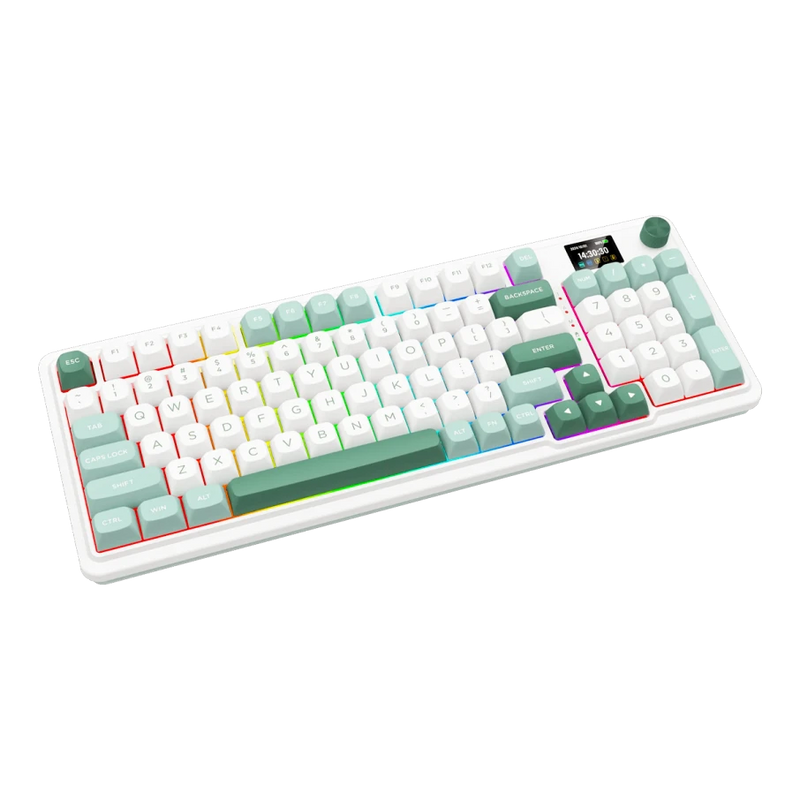 TECLADO REDRAGON GALATIN PRO K719WG | INGLES | INALAMBRICO | SW-MINT | RGB | BLANCO-VERDE