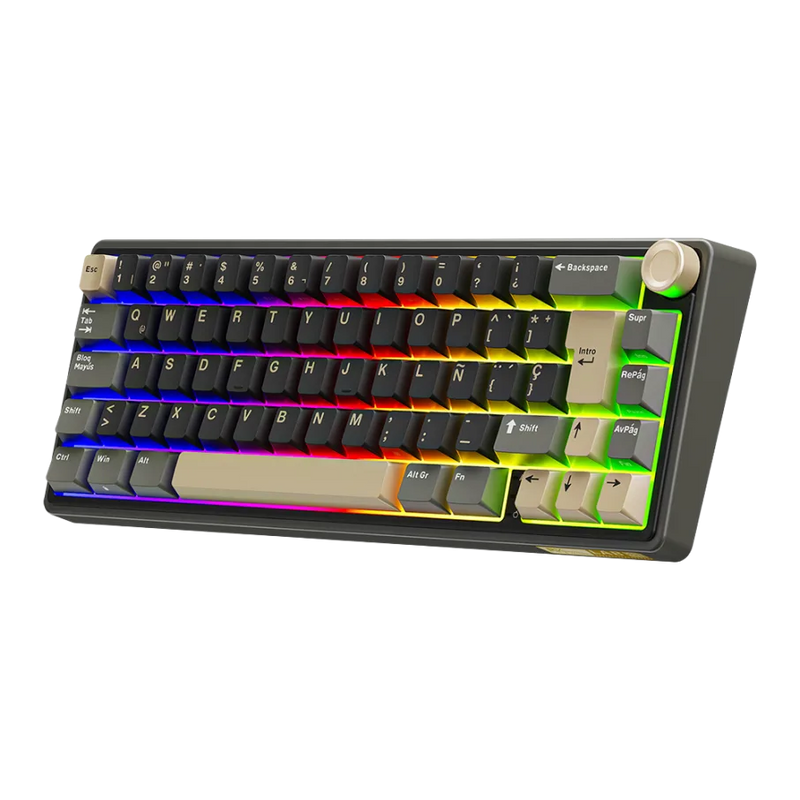 TECLADO ROYAL KLUDGE R65 | ESPAÑOL | MECANICO| SW-CHARTREUSE | RGB | PHANTOM