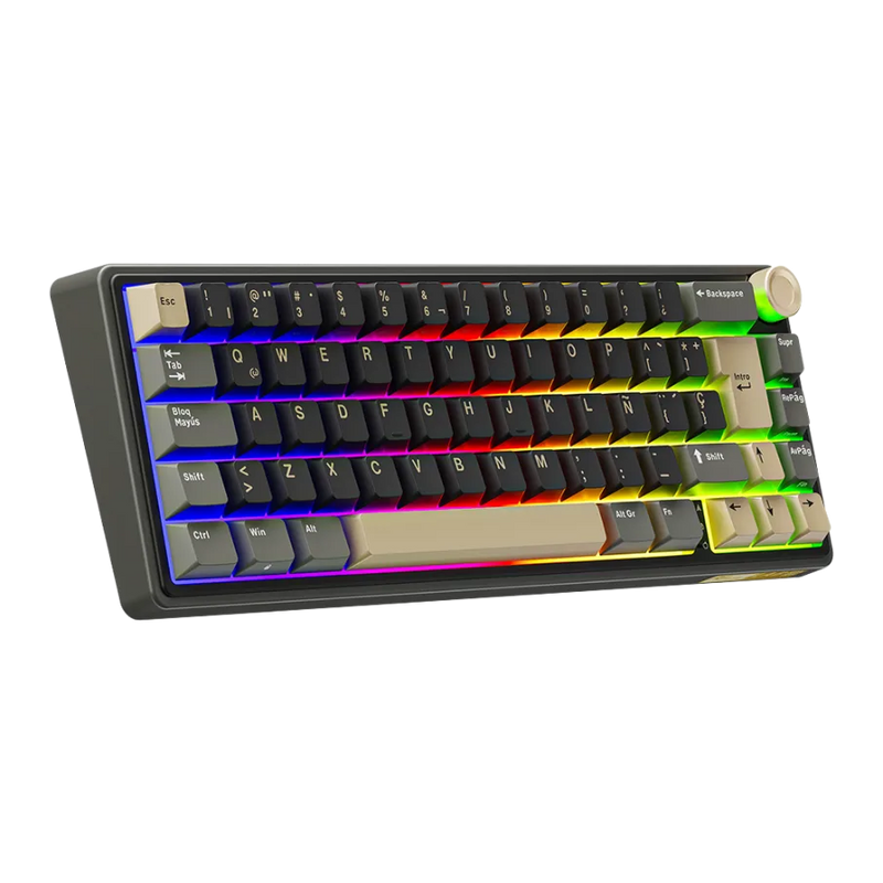 TECLADO ROYAL KLUDGE R65 | ESPAÑOL | MECANICO| SW-CHARTREUSE | RGB | PHANTOM