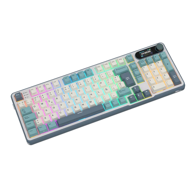 TECLADO ROYAL KLUDGE RK-S98 | ESPAÑOL | INALAMBRICO| SW-CHARTREUSE | RGB | LIGHT CLOUD
