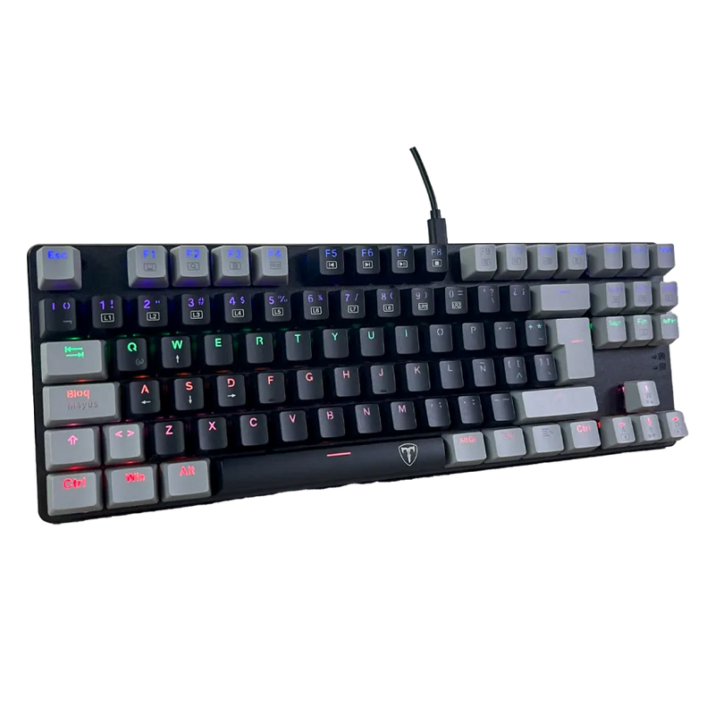 TECLADO T-DAGGER BORA T-TGK313 | MECANICO | SW-RED | RAINBOW | NEGRO-GRIS