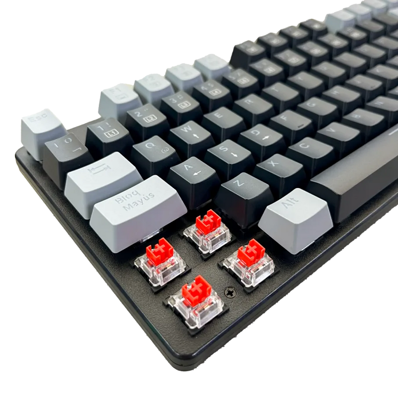 TECLADO T-DAGGER BORA T-TGK313 | MECANICO | SW-RED | RAINBOW | NEGRO-GRIS