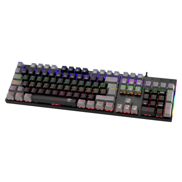 TECLADO T-DAGGER NAXOS T-TGK310 | MECANICO | SW-RED | RAINBOW | NEGRO-GRIS