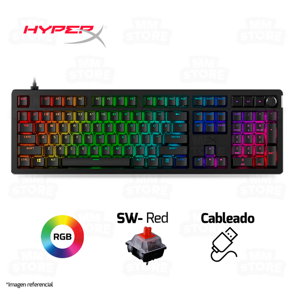 TECLADO HYPERX ALLOY RISE GKBD LTNA | ESPAÑOL | MECANICO | HYPERX-RED | RGB