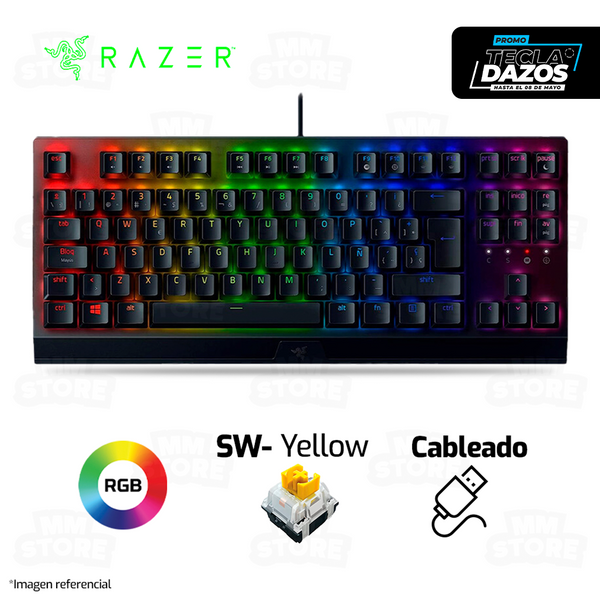 TECLADO RAZER BLACKWIDOW V3 TENKEYLESS | MECANICO | SW-YELLOW | RGB