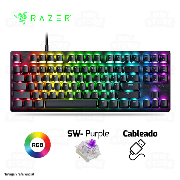 TECLADO RAZER HUNTSMAN V3 X TENKEYLESS | ESPAÑOL | MECANICO | SW-PURPLE | RGB | NEGRO