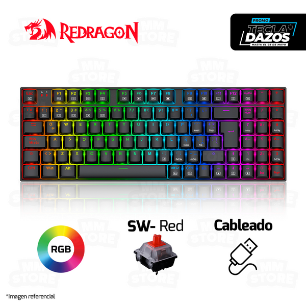 TECLADO REDRAGON ZIGGS K669 | MECANICO | ESPAÑOL | SW-RED | RGB