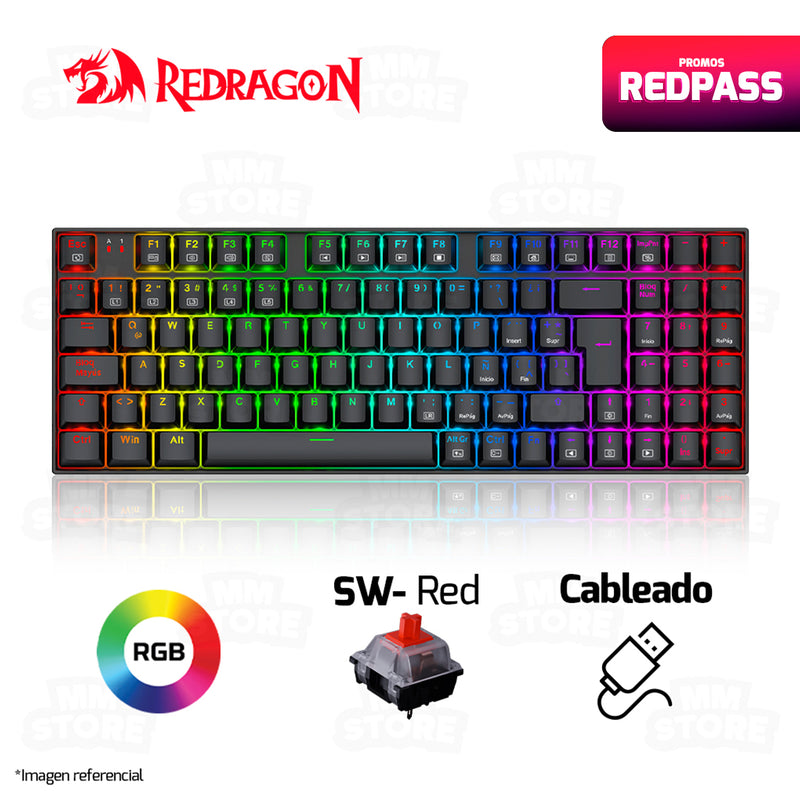 TECLADO REDRAGON ZIGGS K669 | MECANICO | ESPAÑOL | SW-RED | RGB