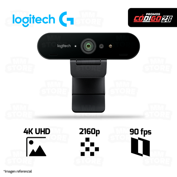 WEBCAM LOGITECH BRIO | 4K UHD | 2160p-30fps | 1080p-60fps