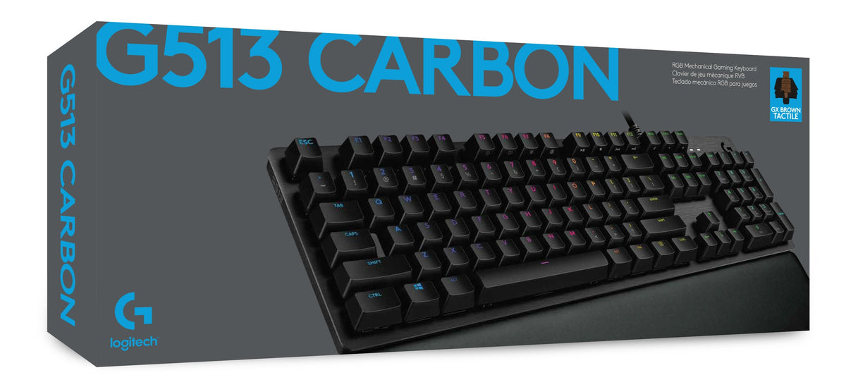 TECLADO LOGITECH G513 CARBON MECANICO SW-GX BROWN RGB