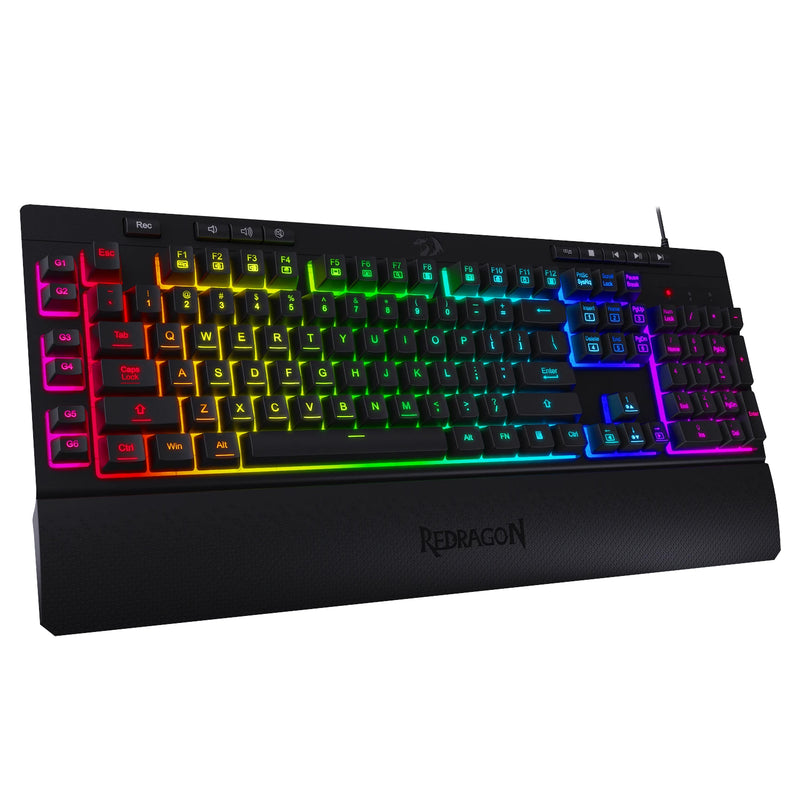 TECLADO REDRAGON SHIVA K512 | SEMI-MECANICO | RGB | NEGRO