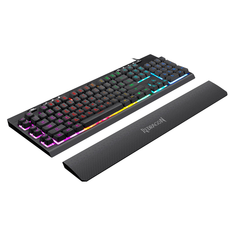 TECLADO REDRAGON SHIVA K512 | SEMI-MECANICO | RGB | NEGRO