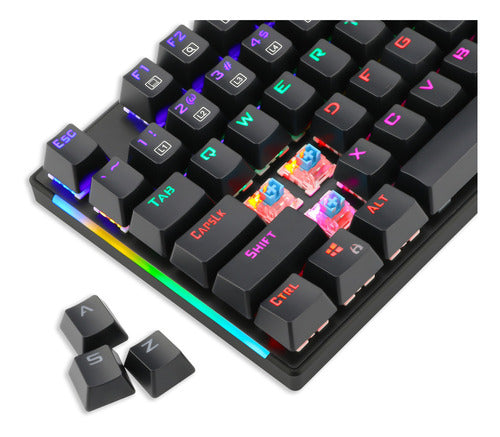 TECLADO T-DAGGER NAXOS | MECANICO | SW-BLUE | NEGRO | RAINBOW