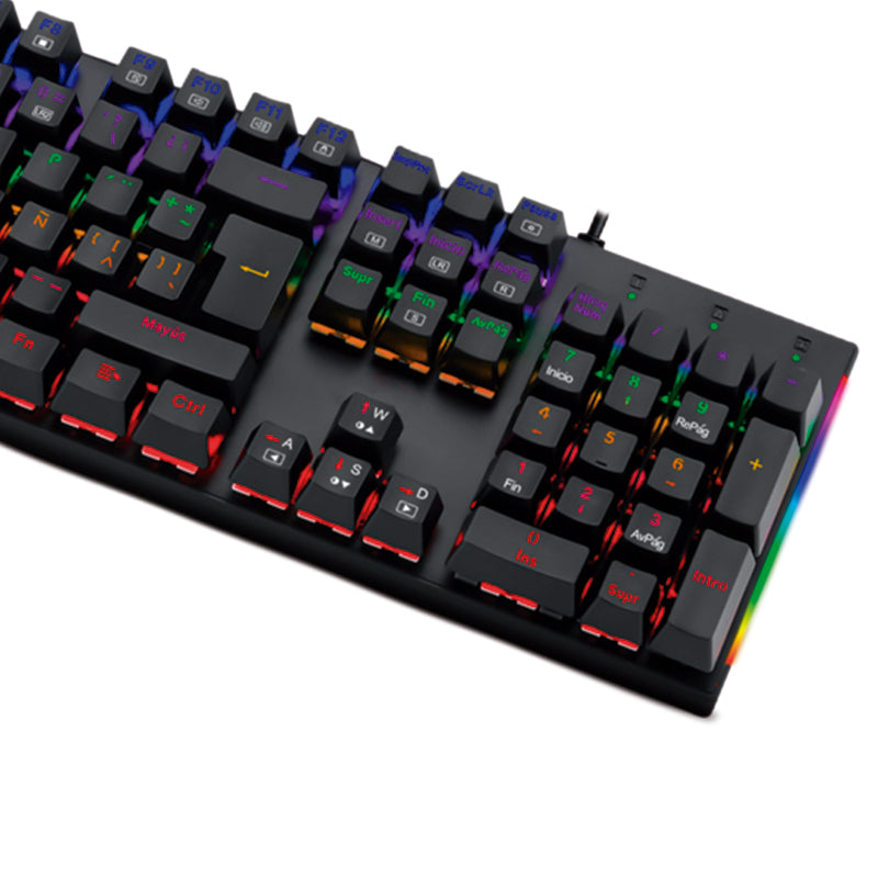 TECLADO T-DAGGER NAXOS | MECANICO | SW-BLUE | NEGRO | RAINBOW
