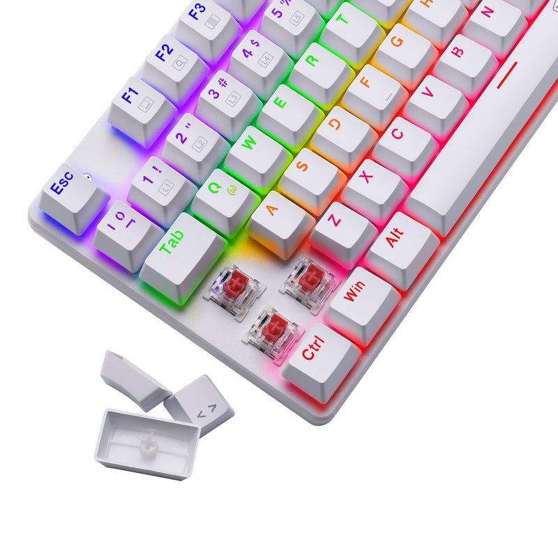 TECLADO T-DAGGER BORA T-TGK313 | MECANICO | SW-RED | RAINBOW | BLANCO