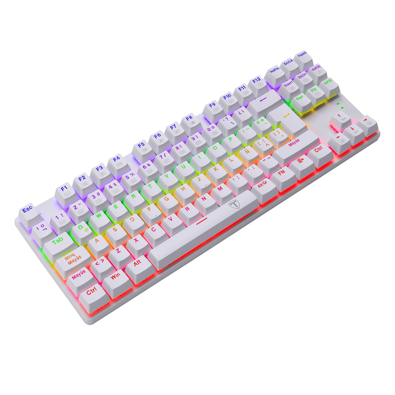TECLADO T-DAGGER BORA T-TGK313 | MECANICO | SW-RED | RAINBOW | BLANCO