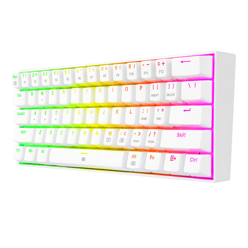 TECLADO REDRAGON DRAGONBORN K630 | INGLES | MECANICO | SW-BLUE | RGB | BLANCO