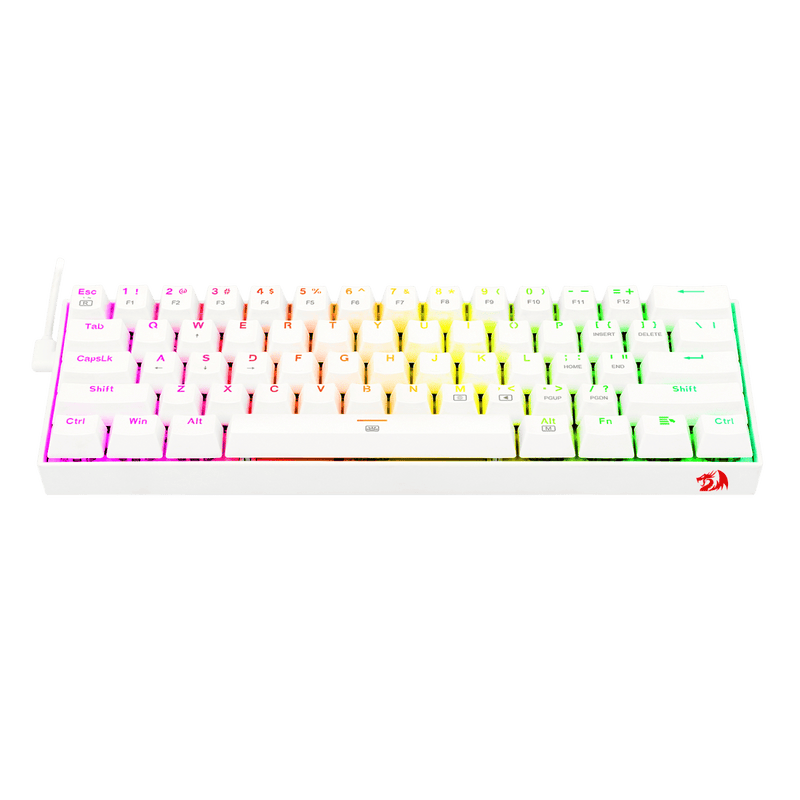 TECLADO REDRAGON DRAGONBORN K630 | INGLES | MECANICO | SW-BLUE | RGB | BLANCO